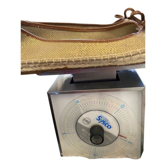 Michael Michael Kors Slip On Bow Jute Espadrilles Ballet Flats Gold Tone Metal - Picture 10 of 10